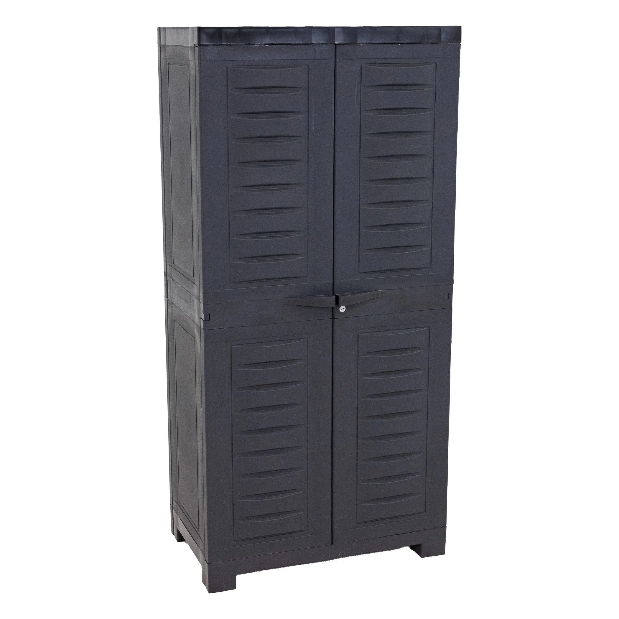 Heavy Duty Plastic Locking Two Door Utility Cabinet