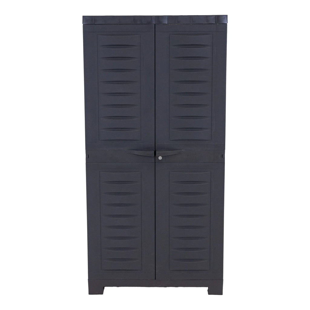 Heavy Duty Plastic Locking Two Door Utility Cabinet