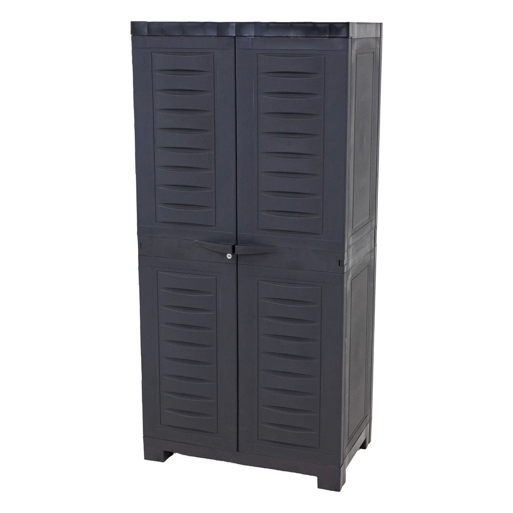 Heavy Duty Plastic Locking Two Door Utility Cabinet
